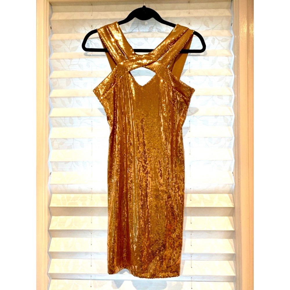 ASOS Bodycon Gold Sequin Dress